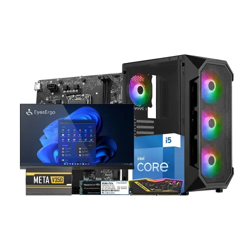 Intel 13th Gen Core i5-13400 Desktop PC With Monitor